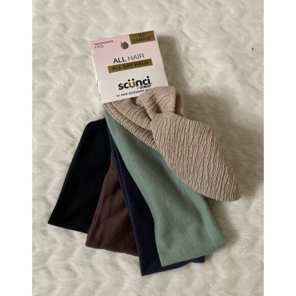 NEW 25 Pieces of Hair Accessories Headwraps Scrunchies Side Combs Claw Clip - Picture 4 of 7